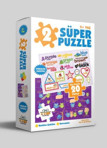 2 Süper Puzzle - Renkler - Şekiller - Kavramlar 2+ Yaş