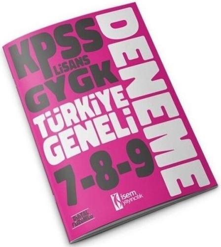 2023 KPSS Lisans GYGK Türkiye Geneli Deneme Seti 7-8-9