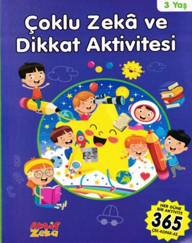 3 Yaş Çoklu Zeka ve Dikkat Aktivitesi - Mavi Kitap