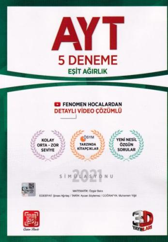 3D AYT Eşit Ağırlık 5'li Paket Deneme