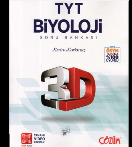 3D TYT Biyoloji Tamamı Video Çözümlü Soru Bankası (Yeni)