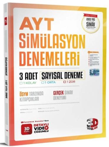 3D Yayınları 2023 AYT Sayısal 3 Simülasyon Deneme