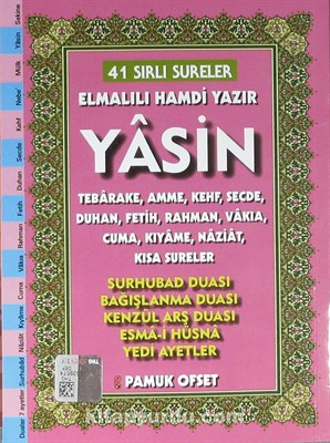 41 Yasin Türkçe Okunuşlu ve Açıklamalı - Fihristli (Cep Boy) (Kod:Yas-