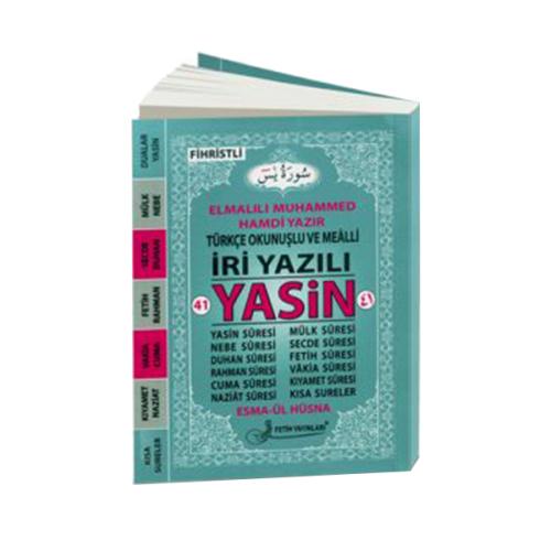 41 Yasin Türkçe Okunuşlu ve Mealli İri Yazılı Fihristli Çanta Boy F025