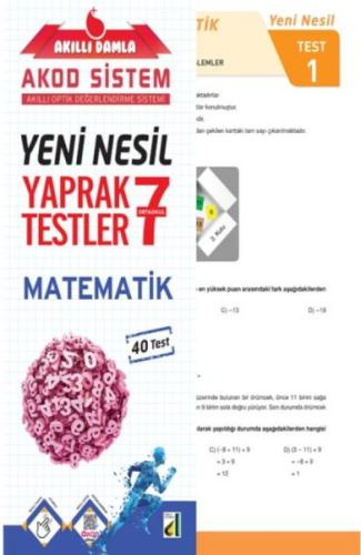 Akıllı Damla Matematik Yeni Nesil Yaprak Testler-7. Sınıf