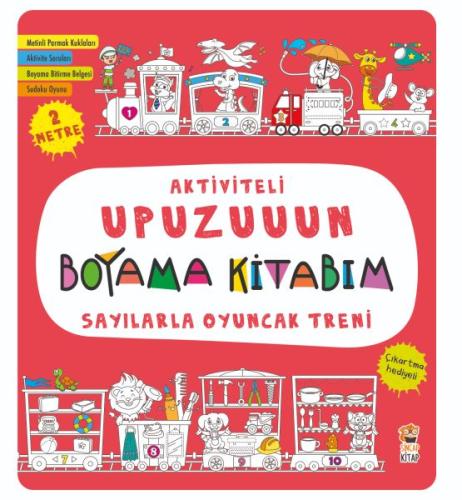 Aktiviteli Upuzuuun Boyama Kitabım - Sayılarla Oyuncak Treni