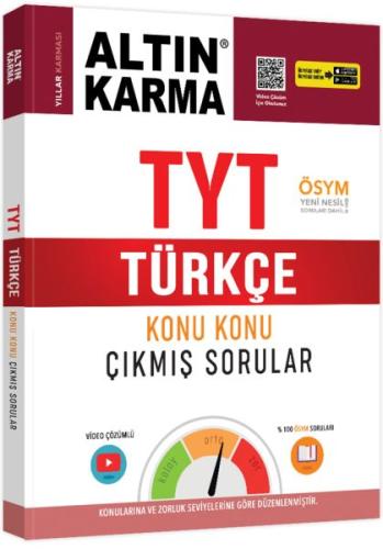 Altın Karma TYT Türkçe Konu Konu Çıkmış Sorular (Yeni)