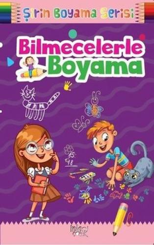 Çocuklar için Okul Öncesi Şirin Boyama Kitabı - Bilmecelerle Boyama