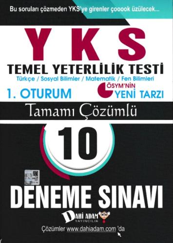 Dahi Adam YKS 1. Oturum Türkçe Temel Matematik Tamamı Çözümlü 10 Denem