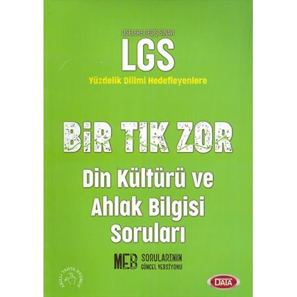 Data 8. Sınıf LGS Bir Tık Zor Din Kültürü ve Ahlak Bilgisi Soruları