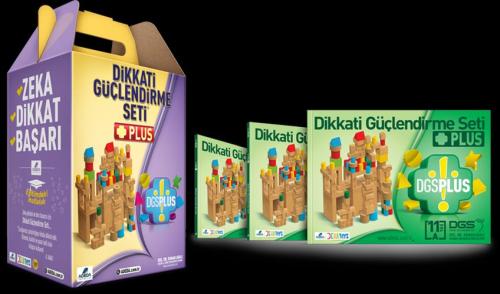 Dikkati Güçlendirme Seti Plus 11 Yaş (3 Kitap+112 Parça Ahşap - Karton