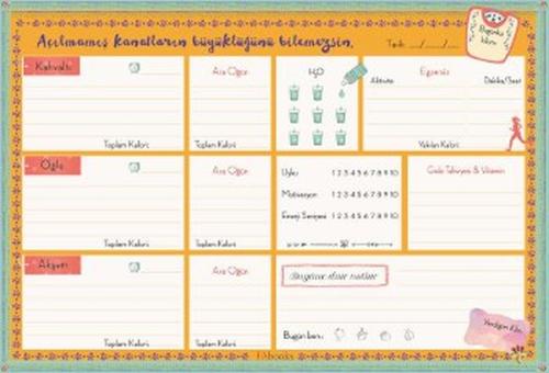 Diyet ve Egzersiz Günlüğü - Organizer Bloknot