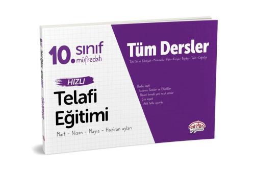 Editör 10. Sınıf Tüm Dersler Hızlı Telafi Eğitimi