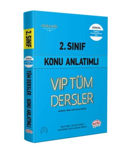 Editör 2. Sınıf VIP Tüm Dersler Konu Anlatımlı Mavi Kitap