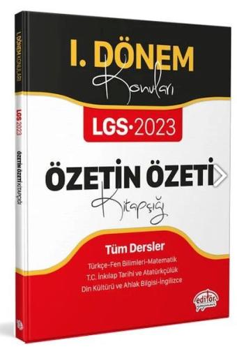 Editör 2023 LGS I. Dönem Konuları Özetin Özeti Kitapçığı