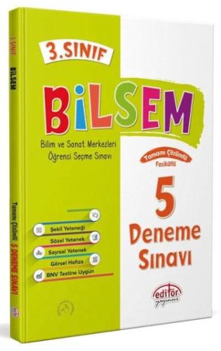 Editör 3. Sınıf Bilsem Çözümlü 5 Deneme Sınavı