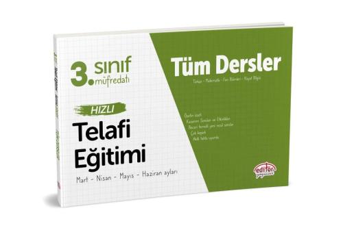 Editör 3. Sınıf Tüm Dersler Hızlı Telafi Eğitimi