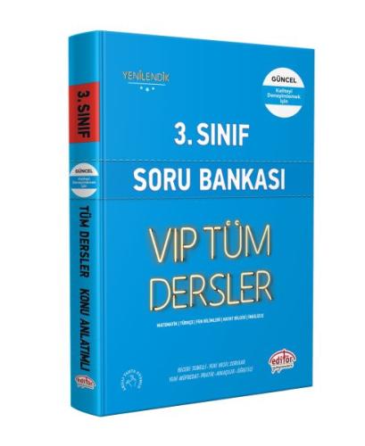 Editör 3. Sınıf VIP Tüm Dersler Soru Bankası Mavi Kitap