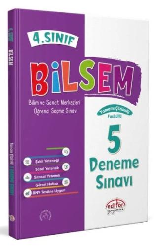 Editör 4. Sınıf Bilsem Çözümlü 5 Deneme Sınavı