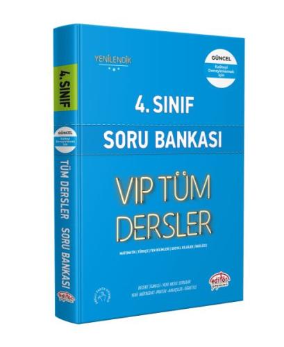 Editör 4. Sınıf VIP Tüm Dersler Soru Bankası Mavi Kitap