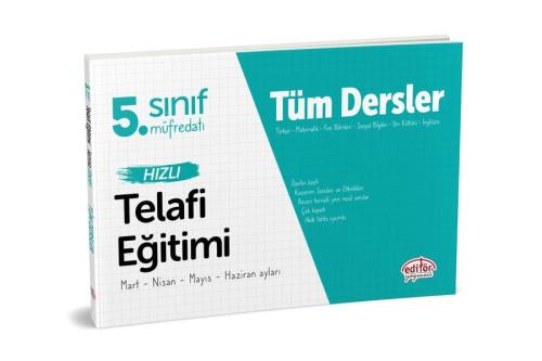 Editör 5. Sınıf Tüm Dersler Hızlı Telafi Eğitimi