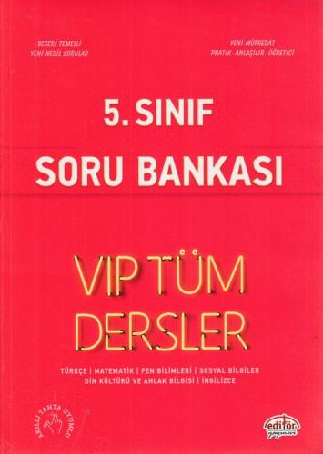 Editör 5. Sınıf VIP Tüm Dersler Soru Bankası Kırmızı Kitap (Yeni)