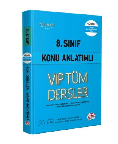 Editör 8. Sınıf VIP Tüm Dersler Konu Anlatımlı Mavi Kitap