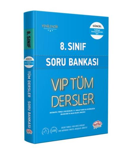 Editör 8. Sınıf VIP Tüm Dersler Soru Bankası Mavi Kitap