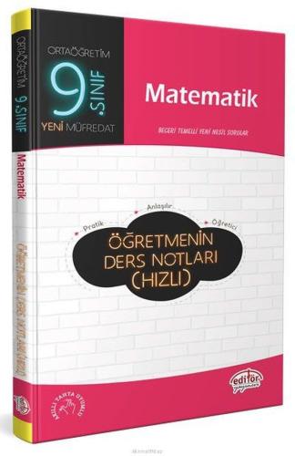 Editör 9. Sınıf Matematik Öğretmenin Ders Notları (Hızlı)