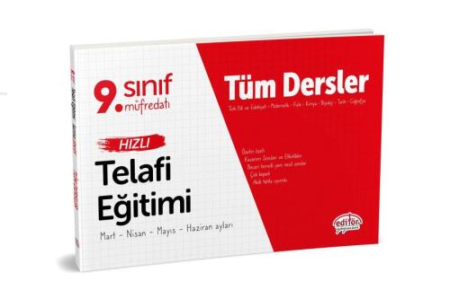 Editör 9. Sınıf Tüm Dersler Hızlı Telafi Eğitimi