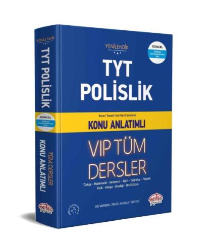 Editör TYT Polislik VIP Tüm Dersler Konu Anlatımlı