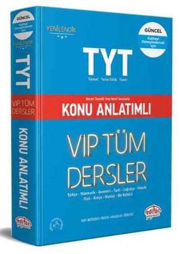 Editör TYT VIP Tüm Dersler Konu Anlatımlı