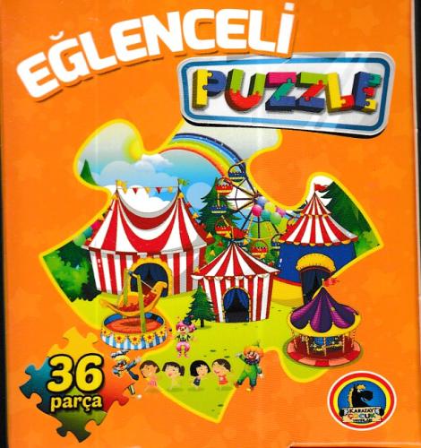 Eğlenceli Puzzle (36 parça) Turuncu Kutu