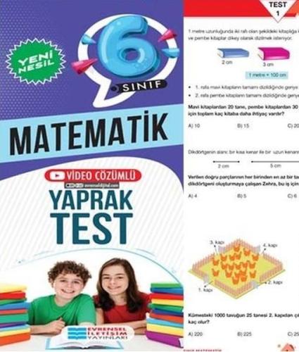 Evrensel İletişim 6. Sınıf Matematik Yeni Nesil Video Çözümlü Yaprak T