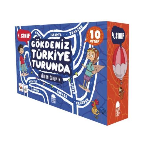 Gökdeniz Türkiye Turunda 4. Sınıf Seti - (10 Kitap)