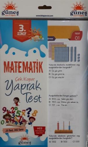 Güneş 3.Sınıf Matematik Çek-Kopar Yaprak Test (Yeni)