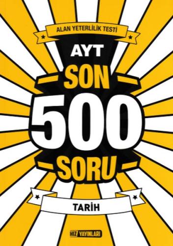 Hız AYT Tarih Son 500 Soru (Yeni)