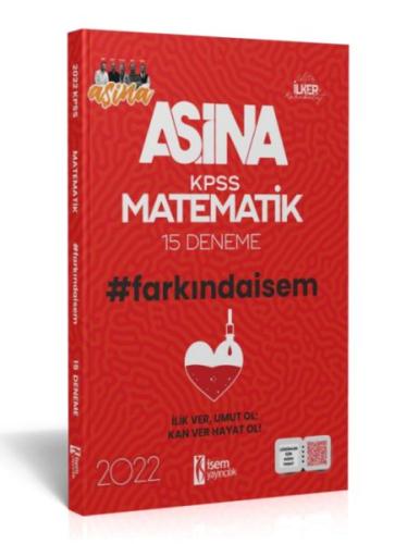 İsem Yayıncılık 2022 Aşina Farkındaİsem KPSS Matematik 15 Deneme