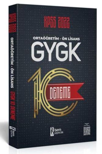 İsem Yayıncılık 2022 KPSS Ortaöğretim-Ön Lisans GYGK 10 Deneme