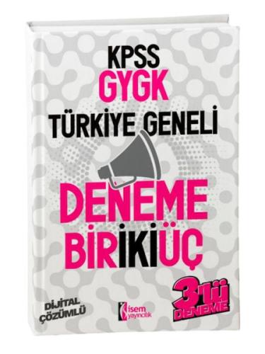 İsem Yayıncılık 2024 İsem Kpss Gygk Türkiye Geneli Deneme 1-2-3