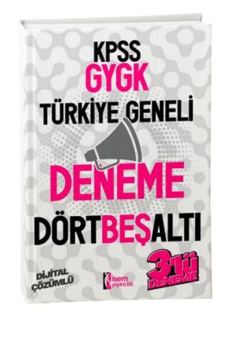 İsem Yayıncılık 2024 İsem Kpss Gygk Türkiye Geneli Deneme 4-5-6