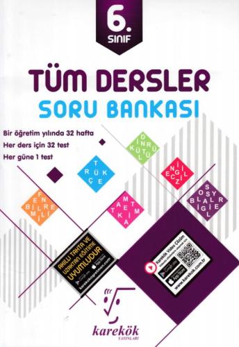 Karekök 6. Sınıf Tüm Dersler Soru Bankası (Yeni)