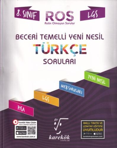 Karekök 8.Sınıf Beceri Temelli Yeni Nesil Türkçe Soruları