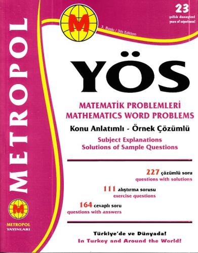 Metropol YÖS Matematik Problemleri Konu Anlatımlı - Örnek Çözümlü (Yen