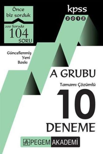 Pegem 2018 KPSS A Grubu Tamamı Çözümlü 10 Deneme