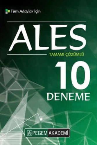 Pegem ALES Tamamı Çözümlü 10 Deneme (Yeni)