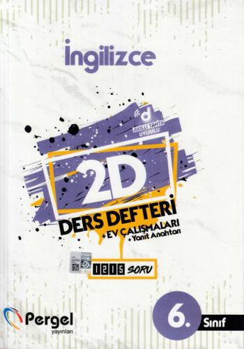 Pergel 6. Sınıf İngilizce 2D Ders Defteri + Ev Çalışmaları (Yeni)