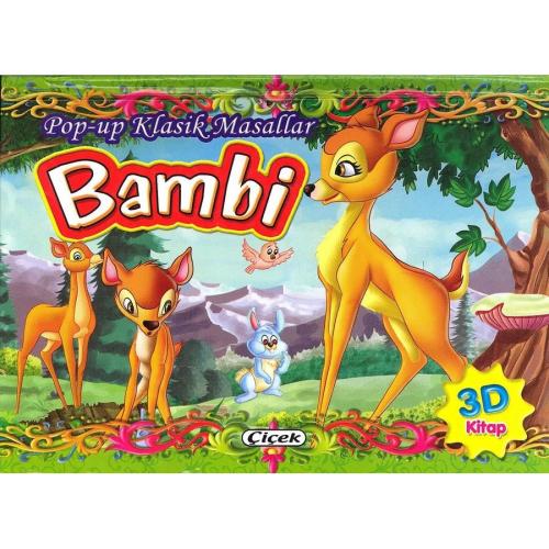 Pop up Klasik Masallar Dizisi Bambi (3D Kitap)