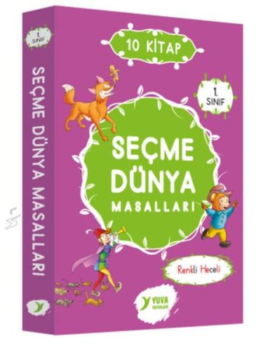 Seçme Dünya Masalları 1. Sınıf Renkli Heceli Düz yazı 10 Kitap