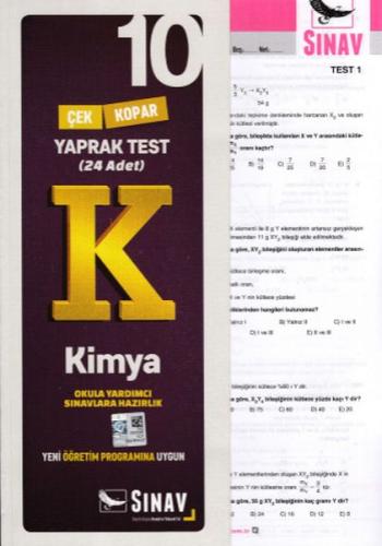 Sınav 10. Sınıf Kimya Çek Kopar Yaprak Test (Yeni)